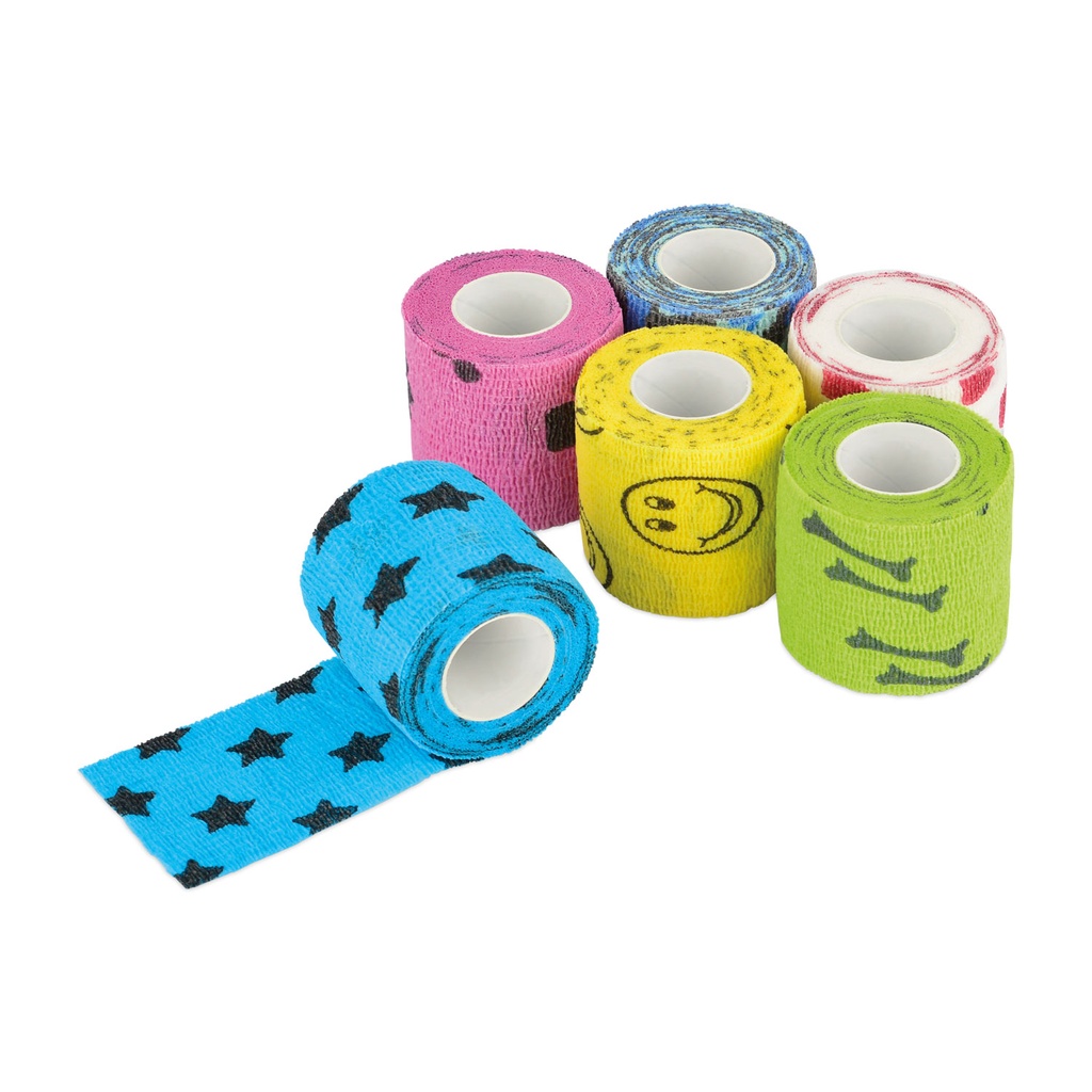 Eickwrap FUN, 6 x 6 Motiv-Bandagen, 5 cm, Packung mit 36 Stück