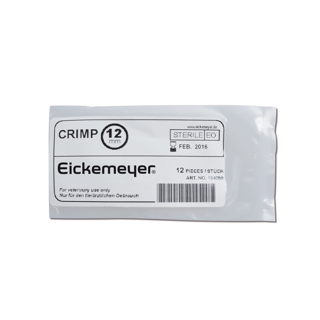 12 mm Crimp-Rohr (Packung mit 10 Stück)  