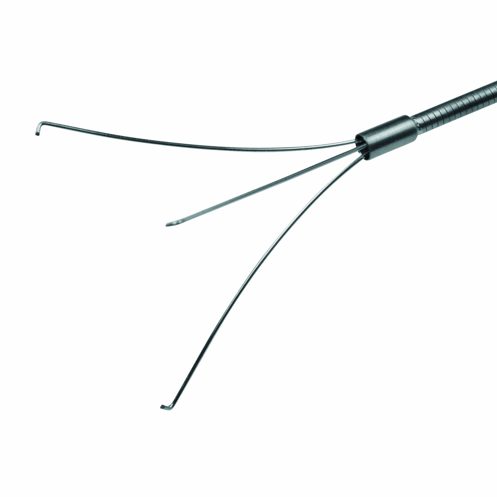 Fremdkörpergreifer mit Haken, flexibel, 3 Greifer, Ø = 1 mm, L = 120 cm 