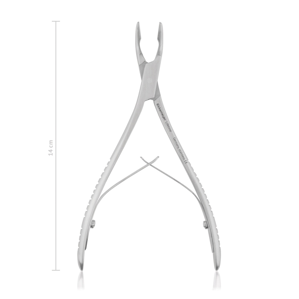 Hohlmeißelzange Mini-Friedmann, 14 cm, extra schlankes Maul 