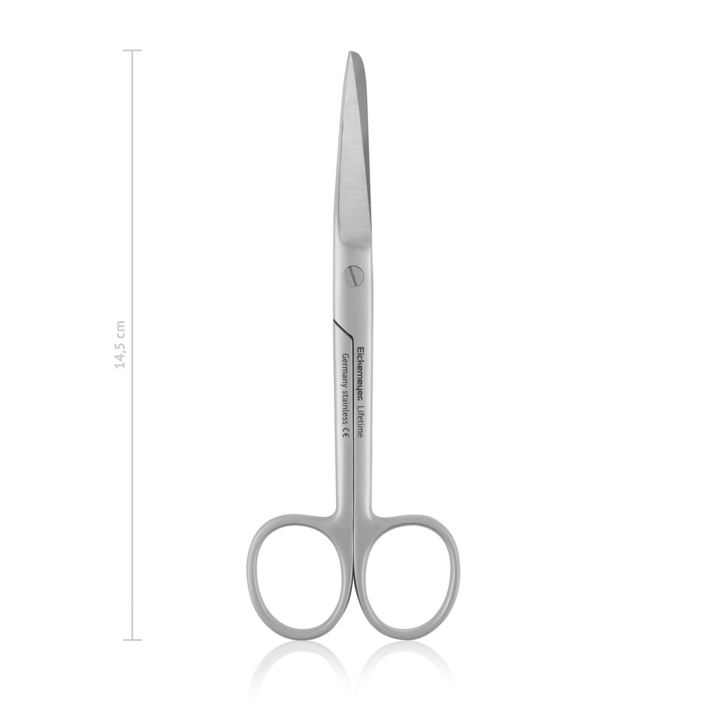 Schere, chir., 14,5 cm, gebogen, sp/st  