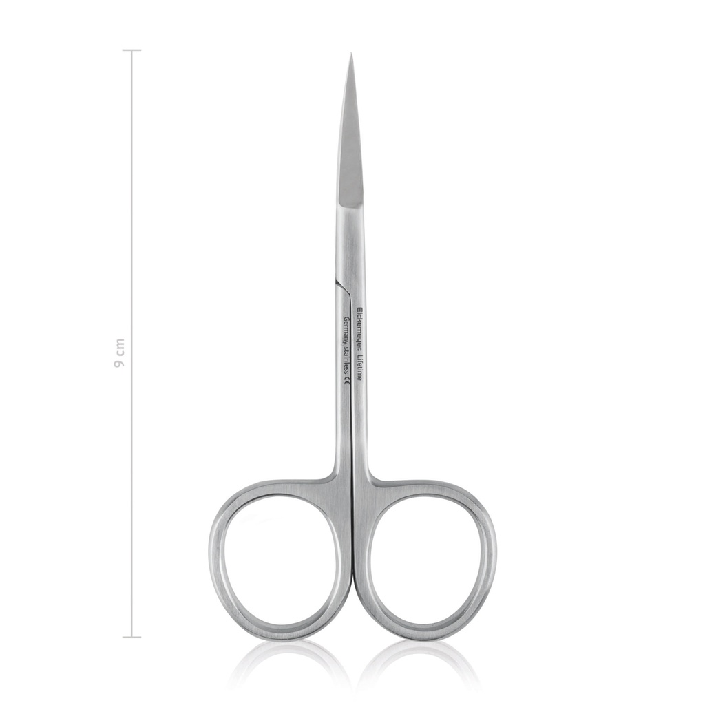 Schere, fein, 9 cm, gebogen, sp/sp  