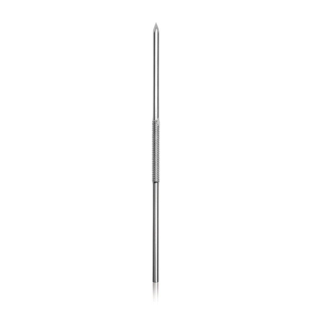 Steinmann-Nagel, d = 3,2 mm, mit aufge- setztem Gewinde in der Mitte des Nagels Gewinde: d = 4 mm, Länge 12,7 cm