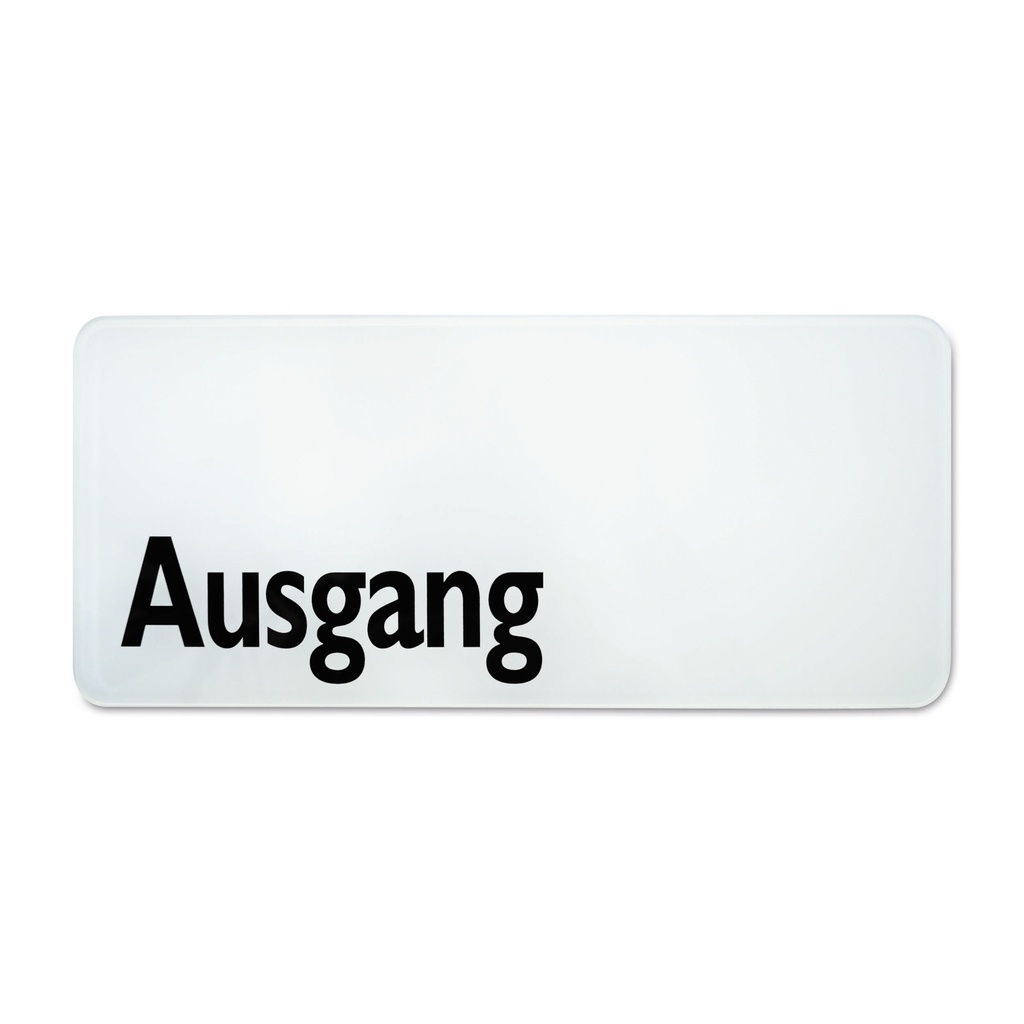 Symbolschild "Ausgang", 30 x 13,5 cm, schwarz/weiß 