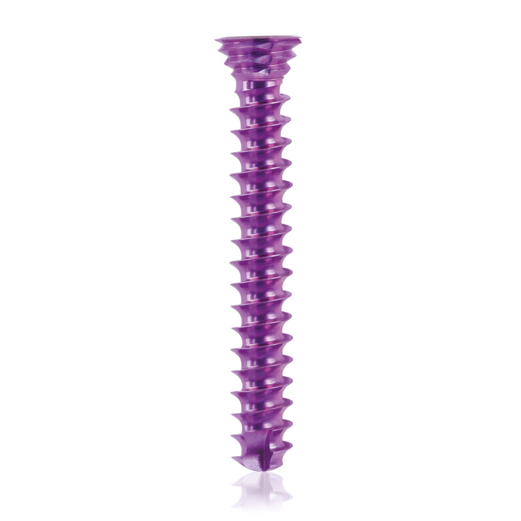 Titan-Verriegelungsschraube Ø3,5x 24 mm,  multidirektional, magenta, Torx 10, selbstbohrend, selbsschneidend