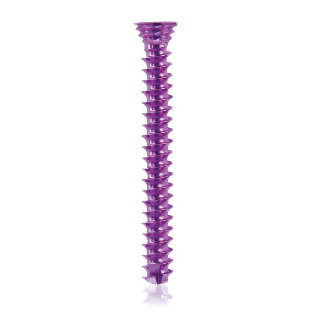 Titan-Verriegelungsschraube Ø3,5x 28 mm,  multidirektional, magenta, Torx 10,  selbstbohrend, selbsschneidend