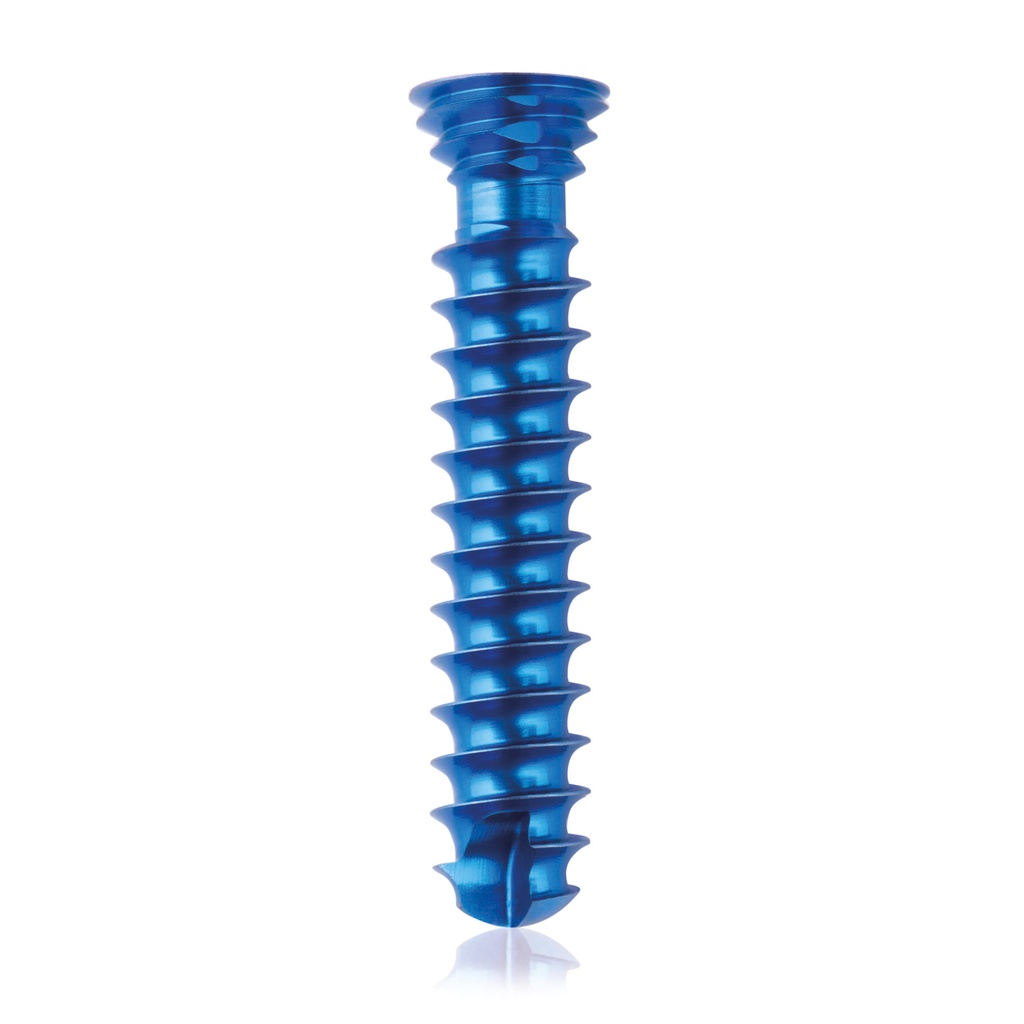 Titan-Verriegelungsschraube Ø4x 20 mm,  multidirektional, blau, Torx 10, selbstbohrend, selbsschneidend