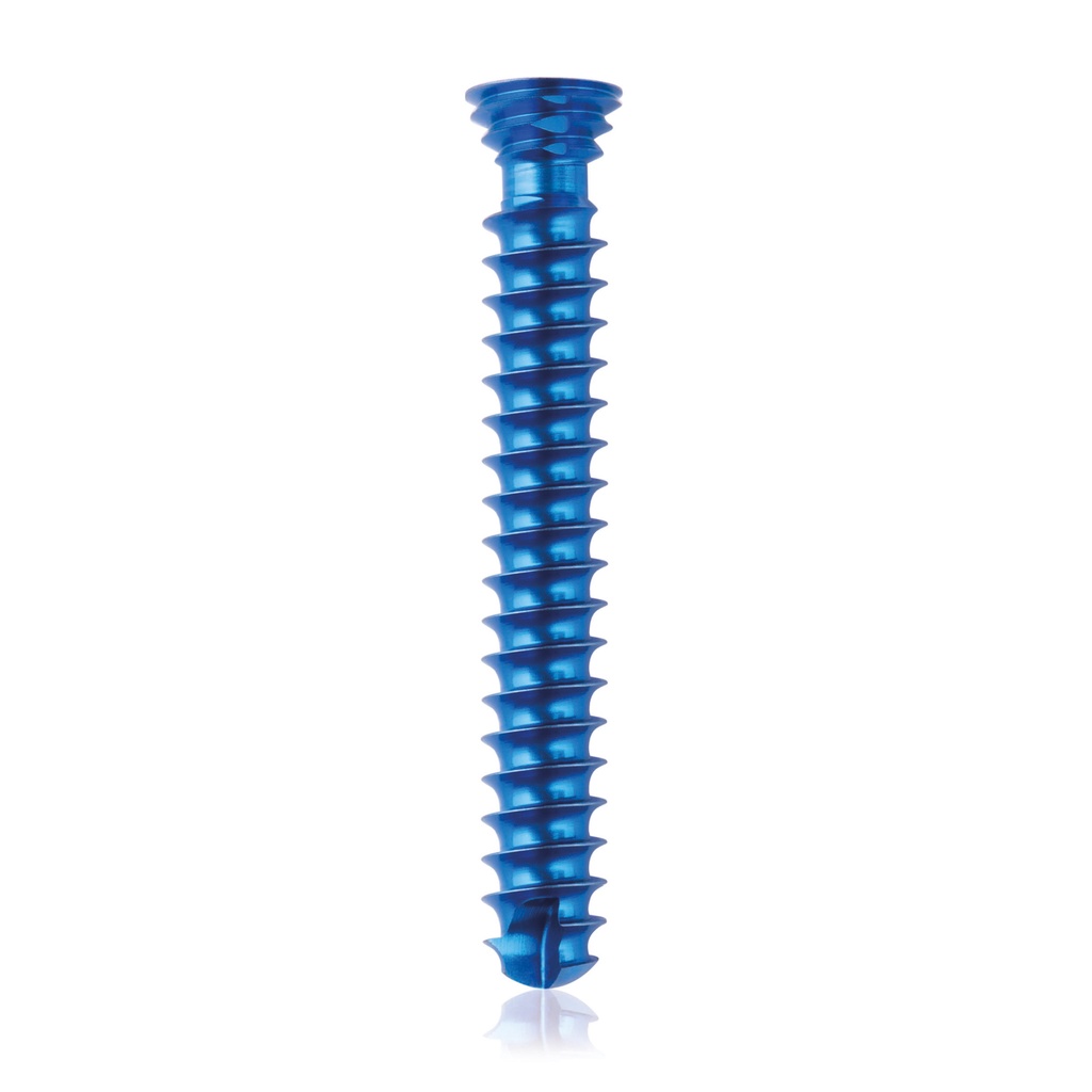 Titan-Verriegelungsschraube Ø4x 28 mm, multidirektional, blau, Torx 10,  selbstbohrend, selbstschneidend