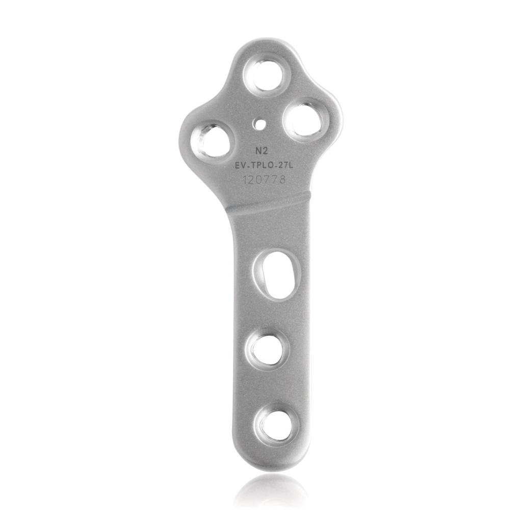 EVOLOX® TPLO Polyaxiale Limited ContactVerriegelungs - Platte links3 + 3 Löcher 46 mm für 2,7 mm Schrauben