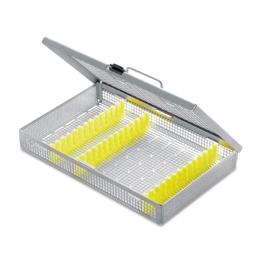 Dental Siebtraykassette mit Intrumenten-Einsätzen 273 x 176 x 41 mm