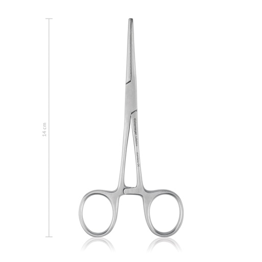 [974014] Arterienklemme Kocher-Ochsner, 14 cm, gerade, 1x2 Zähne 