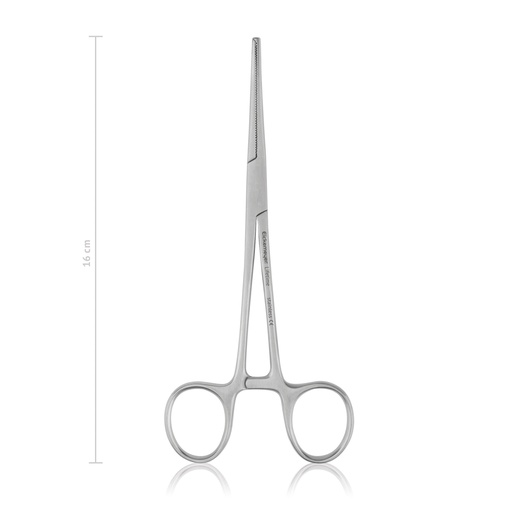 [974016] Arterienklemme Kocher-Ochsner, 16 cm, gerade, 1x2 Zähne 