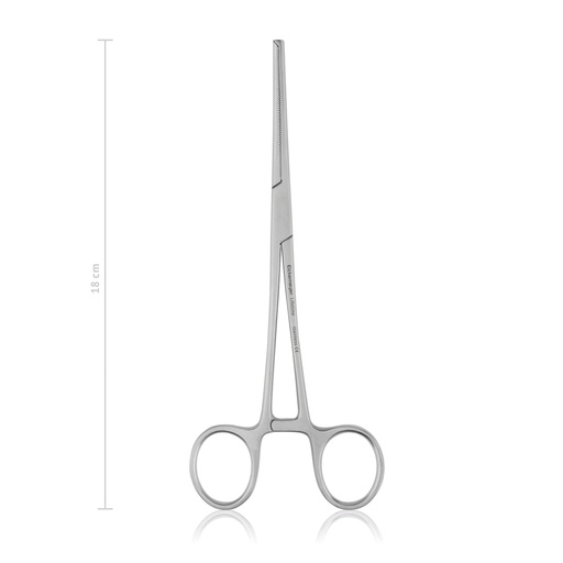 [974018] Arterienklemme Kocher-Ochsner, 18 cm, gerade, 1x2 Zähne 