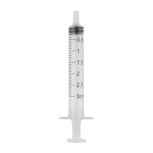 [050358] EICKINJECT Einmalspritze, 3 ml, 3-teilig, mit Gummikolben, Packung mit 100 Stück, steril