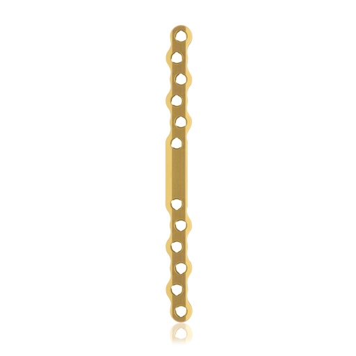 [187756] EickLoxx S-Typ Knochenplatte 12-Loch, 140 x 11 x 4,5 mm, Titan, gold