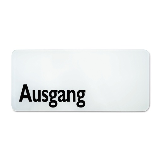 [910095] Symbolschild "Ausgang", 30 x 13,5 cm, schwarz/weiß 