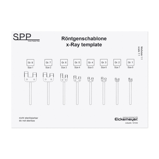 [197205] Folienschablone zurImplantatgrößenbestimmung- nicht autoklavierbar